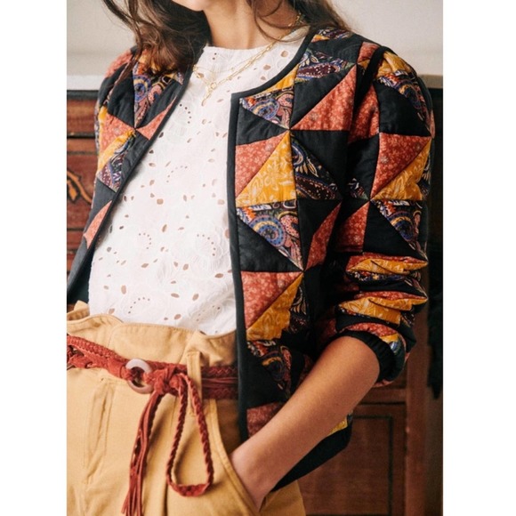 Sezane Jackets & Blazers - Sezane NWT Alie Jacket Patchwork FR 38 Size 6